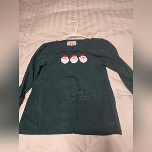 Dark Green Santa Long Sleeve Tee
